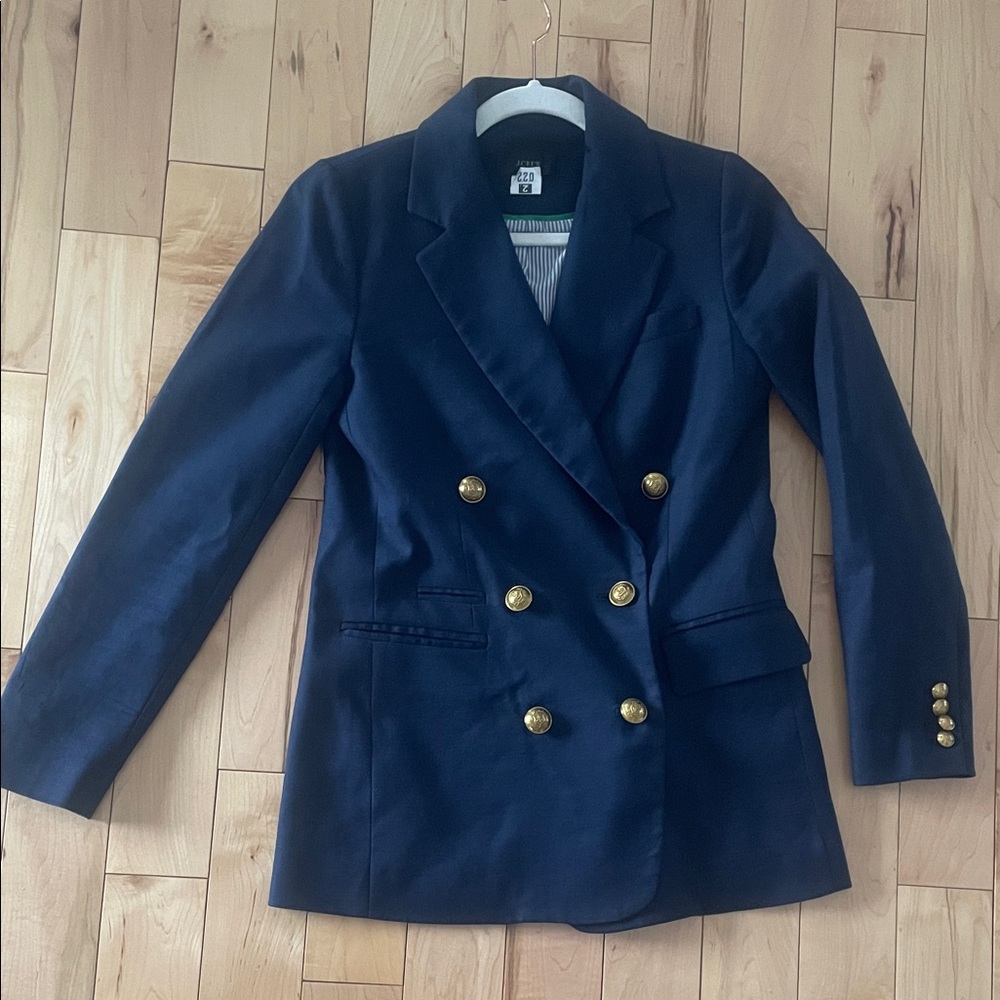 JCrew Linen blend blazer, navy, sz 00